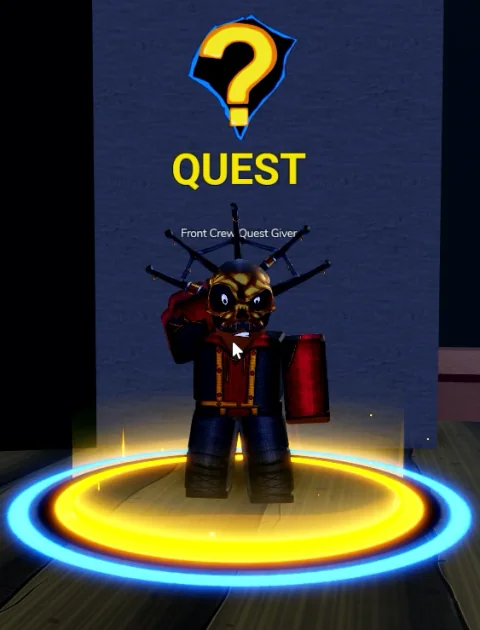 ลักษณะ NPC Front Crew Quest Giver ในเกม Blox Fruits