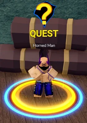 ลักษณะ NPC Horned Man ในเกม Blox Fruits