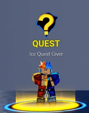 ลักษณะ NPC Ice Quest Giver ในเกม Blox Fruits