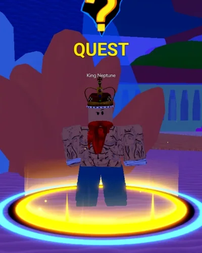 ลักษณะ NPC King Neptune ในเกม Blox Fruits