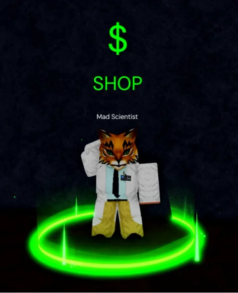 ลักษณะ NPC Mad Scientist ในเกม Blox Fruits