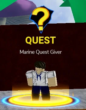 ลักษณะ NPC Marine Quest Giver ในเกม Blox Fruits