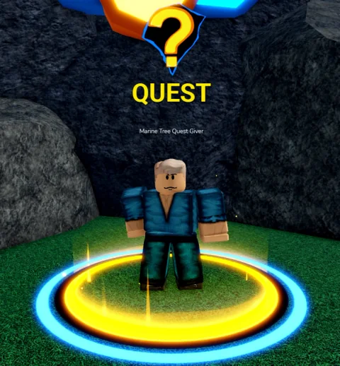 ลักษณะ NPC Marine Tree Quest Giver ในเกม Blox Fruits