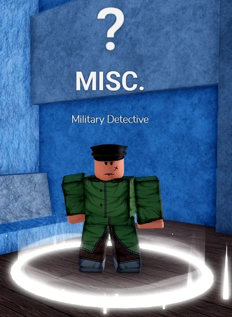 ลักษณะ NPC Military Detective ในเกม Blox Fruits