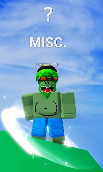 ลักษณะ NPC Mysterious Man ในเกม Blox Fruits