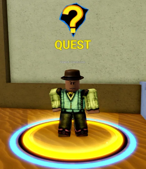 ลักษณะ NPC Peanut Quest Giver ในเกม Blox Fruits