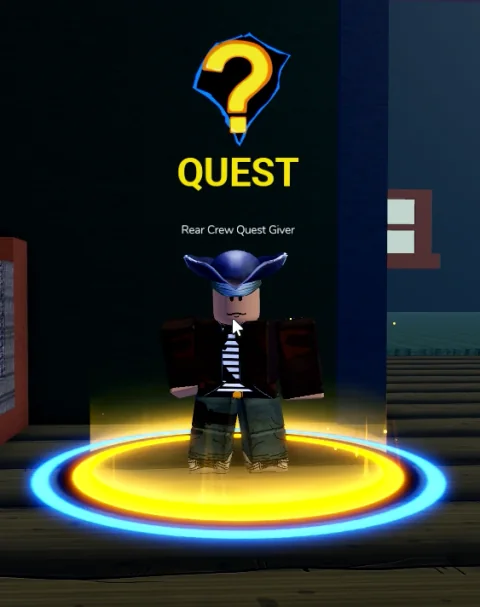ลักษณะ NPC Rear Crew Quest Giver ในเกม Blox Fruits