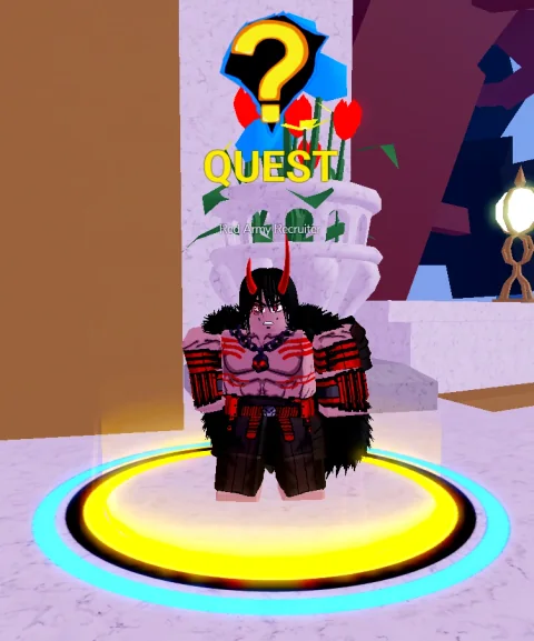 ลักษณะ NPC Red Army Recruiter ในเกม Blox Fruits