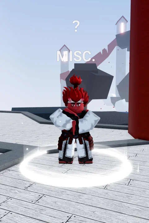 ลักษณะ NPC Red Gacha ในเกม Blox Fruits
