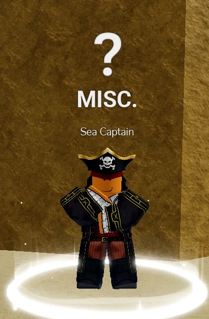 ลักษณะ NPC Sea Captain ในเกม Blox Fruits