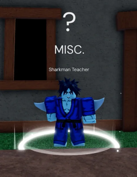 ลักษณะ NPC Sharkman Teacher ในเกม Blox Fruits