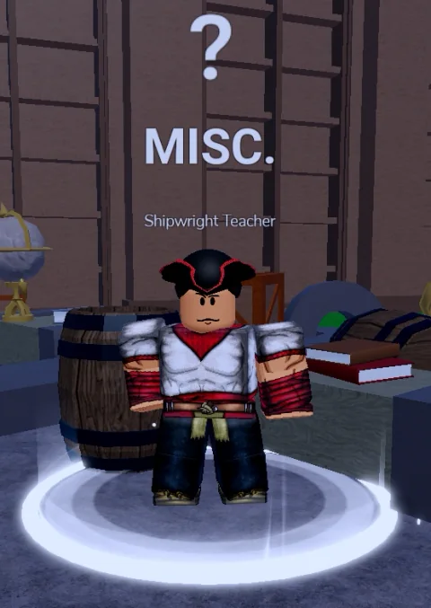 ลักษณะ NPC Shipwright Teacher ในเกม Blox Fruits