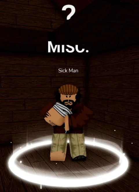 ลักษณะ NPC Sick Man ในเกม Blox Fruits