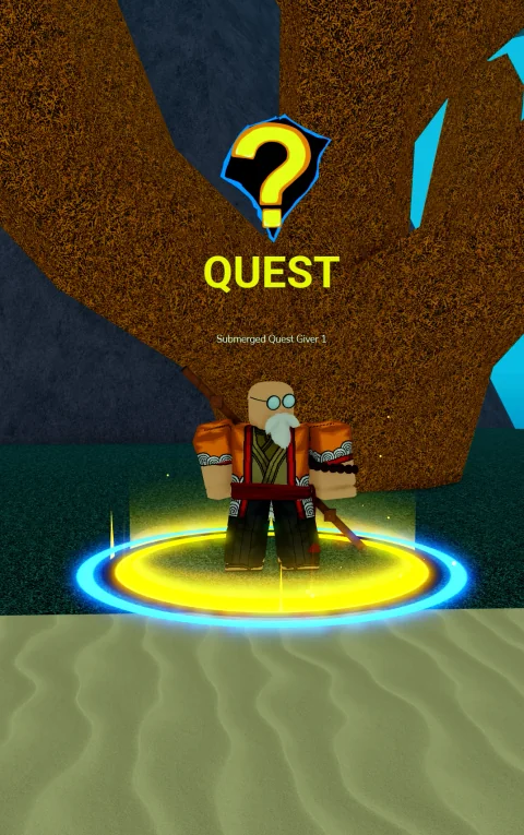 ลักษณะ NPC Submerged Quest Giver 1 ในเกม Blox Fruits