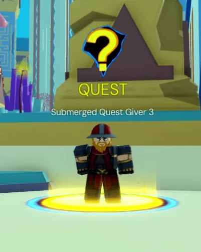 ลักษณะ NPC Submerged Quest Giver 3 ในเกม Blox Fruits