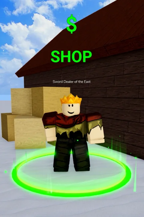 ลักษณะ NPC Sword Dealer of the East ในเกม Blox Fruits