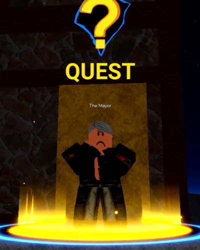 ลักษณะ NPC The Mayor ในเกม Blox Fruits