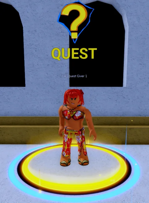ลักษณะ NPC Tiki Quest Giver 1 ในเกม Blox Fruits
