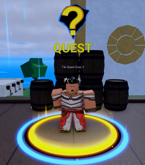 ลักษณะ NPC Tiki Quest Giver 3 ในเกม Blox Fruits