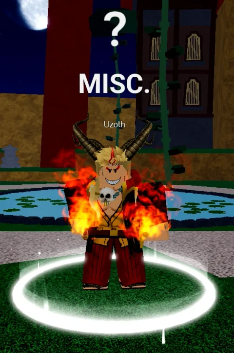ลักษณะ NPC Uzoth ในเกม Blox Fruits