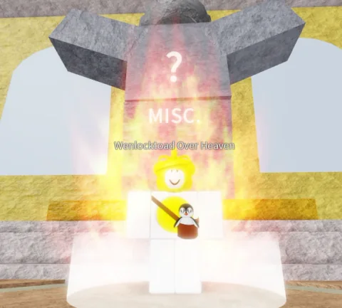 ลักษณะ NPC Wenlocktoad Over Heaven ในเกม Blox Fruits