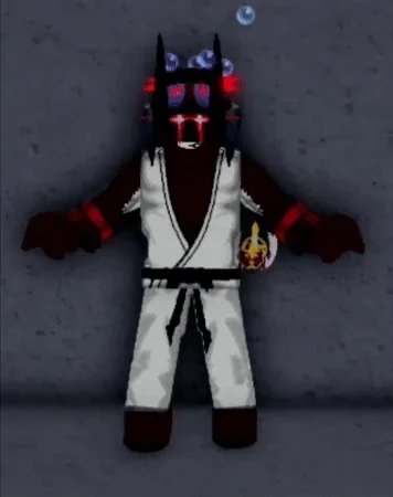ตัวอย่างท่ายืนเมื่อใช้ Sanguine Art ใน Blox Fruits