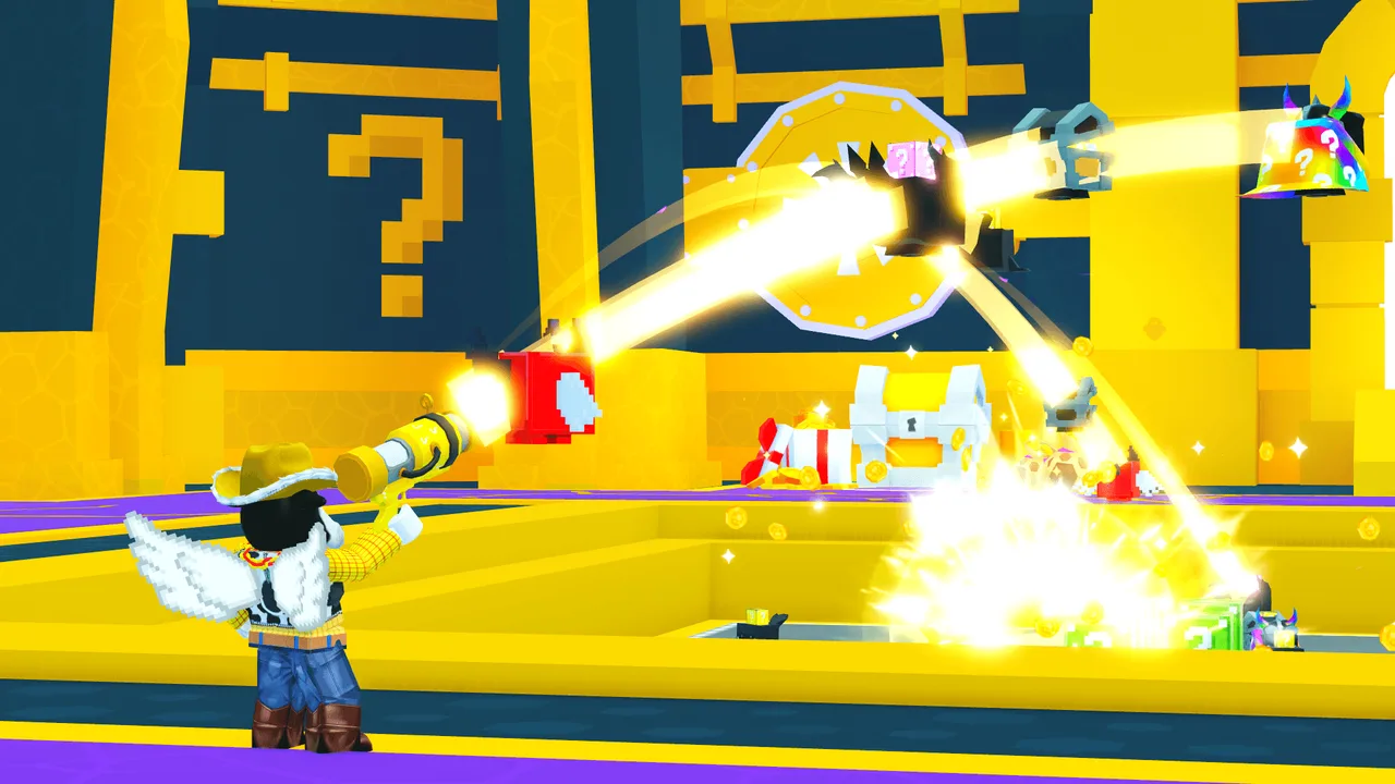 ภาพ Block Blaster ในกิจกรรม Lucky Block Blitz ของ Pet Simulator 99 จากข่าวทางการ BIG Games