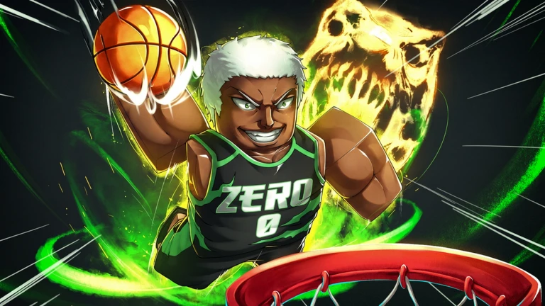 ภาพทางการ Basketball: Zero นักบาสผมขาวถือบอลในแสงเขียวดำ · Event 🦖 SILVER REWORK + MORE · 3821050272784974492