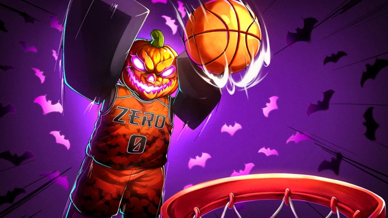 ภาพทางการ Basketball: Zero นักบาสหัวฟักทองถือบอลในฉากฮาโลวีนม่วง · Event HALLOWEEN Event · 3941291713036550759