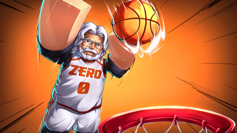 ภาพทางการ Basketball: Zero นักบาสผมขาวถือบอลในฉากสีส้ม · Event "OG" UNCLE STYLE + MORE · 9126865724772188815