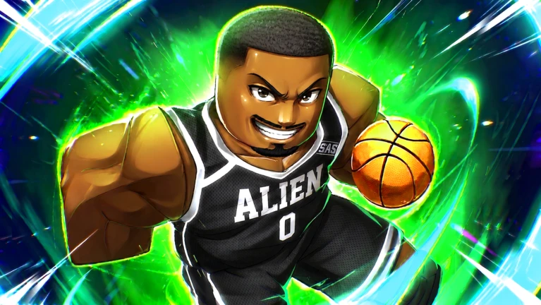 ภาพทางการ Basketball: Zero นักบาสเสื้อ ALIEN ถือบอลในแสงเขียว · Event 👽 ALIEN (LIMITED STYLE) · 8773400465217028732