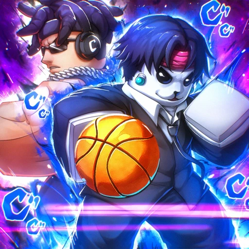 ภาพทางการ Basketball: Zero นักบาสสองคนกับลูกบาสในแสงสีฟ้าม่วง · Place Match: 2v2 · 70454767164205