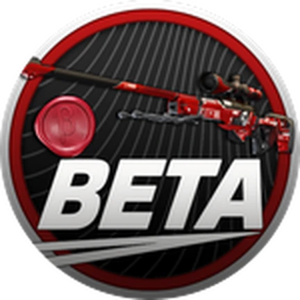ภาพทางการ BloxStrike ตรา BETA สีแดงกับอาวุธ · Pass Purchase Beta Bundle · 1616058274