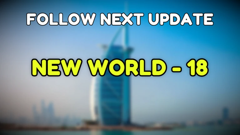ภาพข้อความ NEW WORLD - 18 บนพื้นหอสูง จาก Climb and Jump Tower บน Roblox