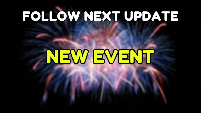 ภาพข้อความ NEW EVENT บนพื้นดอกไม้ไฟ จาก Climb and Jump Tower บน Roblox