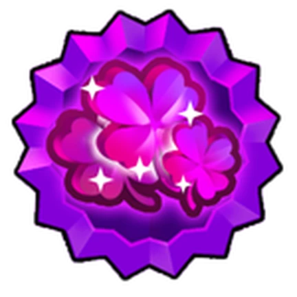 ไอคอนเหรียญโคลเวอร์สีม่วง จาก Climb and Jump Tower บน Roblox