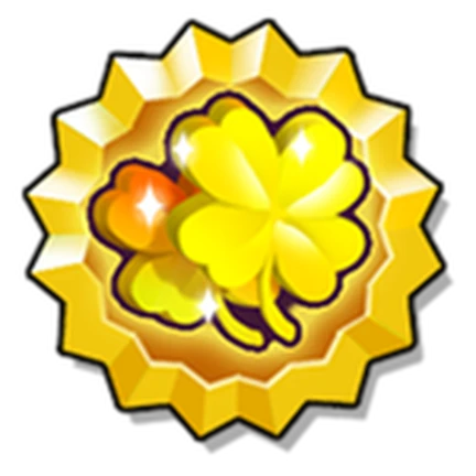 ไอคอนเหรียญโคลเวอร์สีเหลือง จาก Climb and Jump Tower บน Roblox