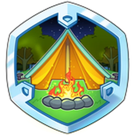 ไอคอน Badge Happy Camper ID 2453684694461443 ทาง Roblox