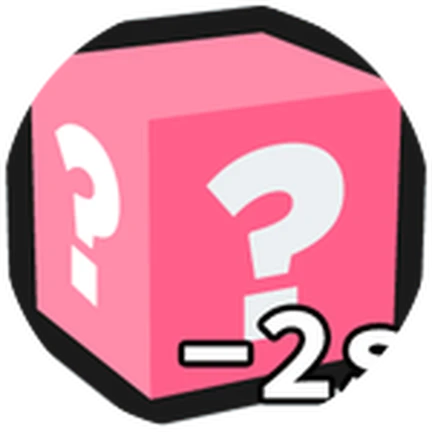 ภาพทางการ Finish The Word! กล่อง Lucky Block สีชมพูมีเครื่องหมายคำถามและสัญลักษณ์ความเร็ว · Pass Spin Faster · 1860766842