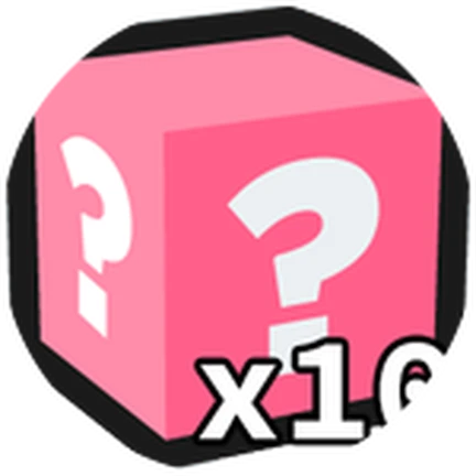 ภาพทางการ Finish The Word! กล่อง Lucky Block สีชมพูมีเครื่องหมายคำถามและ x10 · Pass 10x Open · 1862924369