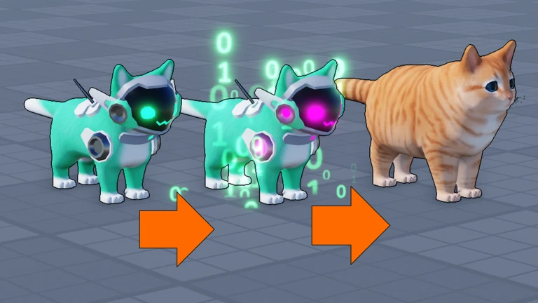 ภาพทางการ Kitten Game ภาพเปรียบเทียบ CatOS และลูกศรสีส้ม · โปสเตอร์ Event CatOS_Teal Power🎭 · 6425824721966465657