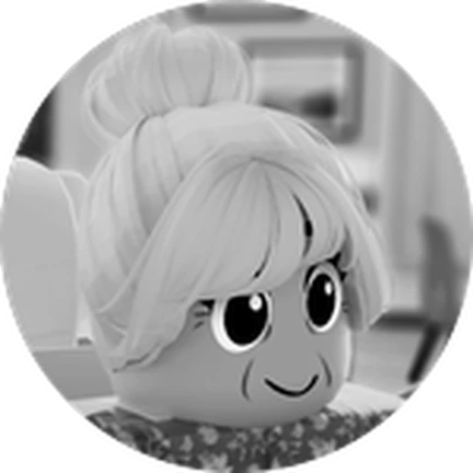 ไอคอน Badge ภาพตัวละครผู้สูงอายุขาวดำ จาก Maple Hospital ของ Marizma Games บน Roblox