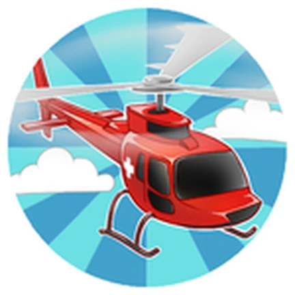 ไอคอนเฮลิคอปเตอร์สีแดง จาก Maple Hospital ของ Marizma Games บน Roblox