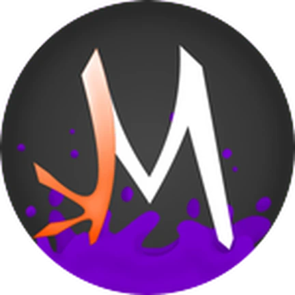 ไอคอนตัวอักษร M สีขาวบนพื้นม่วงดำ จาก Maple Hospital ของ Marizma Games บน Roblox