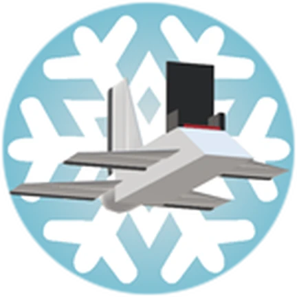 ภาพทางการ Plane Crazy ไอคอน Winter Event รูปเครื่องบินกับหิมะ · Badge Winter Event 2019 Completion · 2124453500