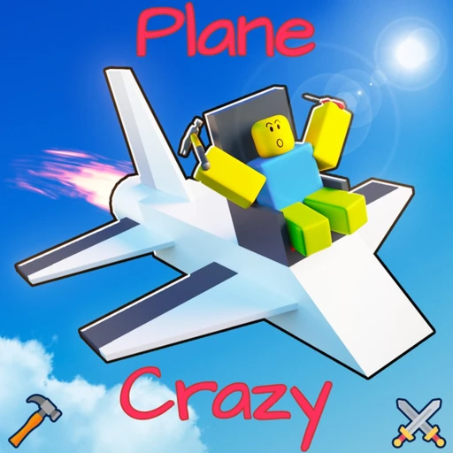 ภาพทางการ Plane Crazy ตัวละครบนเครื่องบินสีขาวกับชื่อ Plane Crazy · ไอคอน Plane Crazy