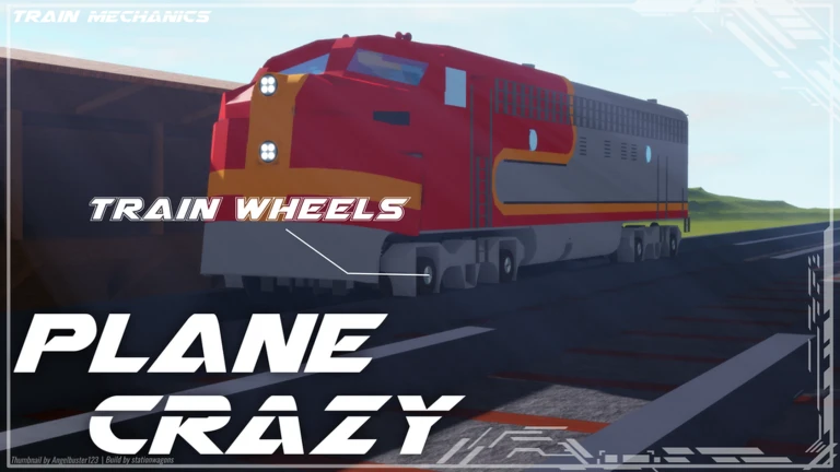 ภาพทางการ Plane Crazy รถไฟสีแดงพร้อมป้าย Train Mechanics · Media Plane Crazy · 98857808399218