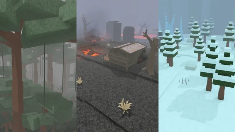 ภาพกิจกรรม Biome Refresher แบ่ง Forest Volcanic และ Snow Biome