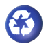 Eco Blue Recycling Bin Badge — ภาพรายการจากคลังทางการ Adopt Me