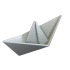 Eco Grey Origami Boat Hat — ภาพรายการจากคลังทางการ Adopt Me